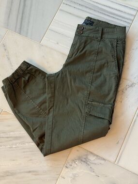 Sanctuary Olive Green Cropped Cargo Pants sz 25